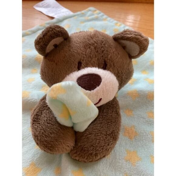 Little Miracles Baby Lovey Blanket Plush Bear Security - Picture 1 of 4